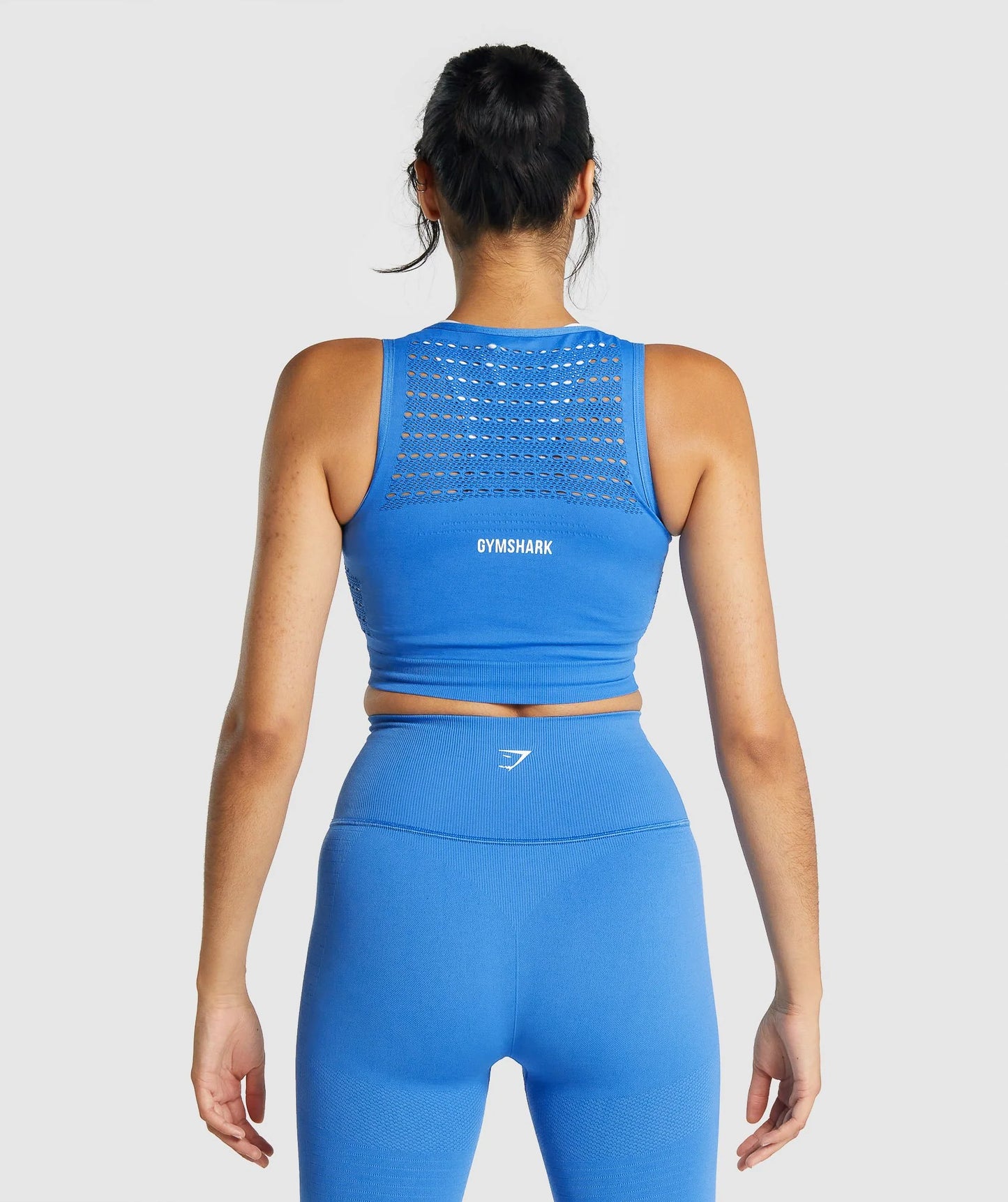 GYMSHARK Energy Seamless Crop tops sieviešu zils