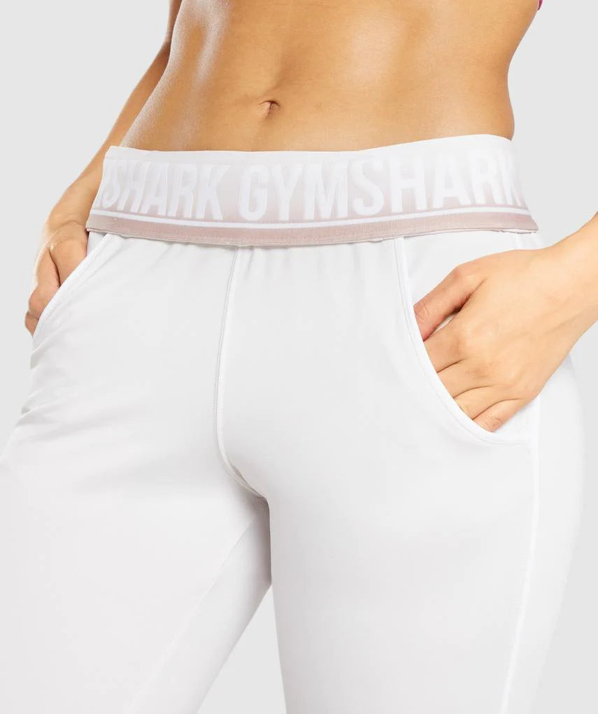 GYMSHARK treniņbikses baltas