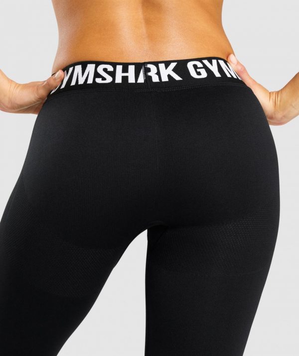 GYMSHARK FLEX LOW RISE sieviešu legingi melni