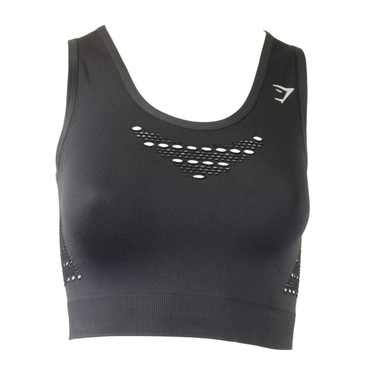 GYMSHARK Energy Seamless Crop tops sieviešu melns